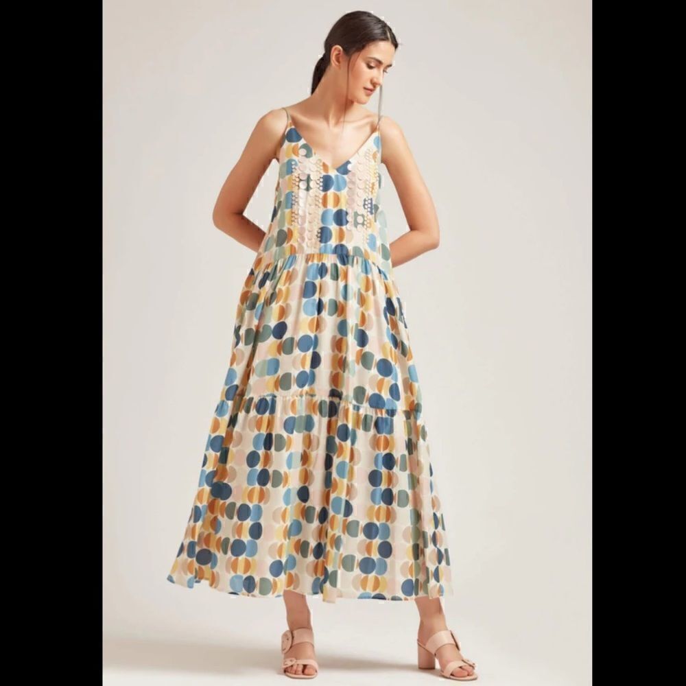 Anthropologie x Pankaj & Nidhi Francoise Maxi Dress Size S - Picture 2 of 8